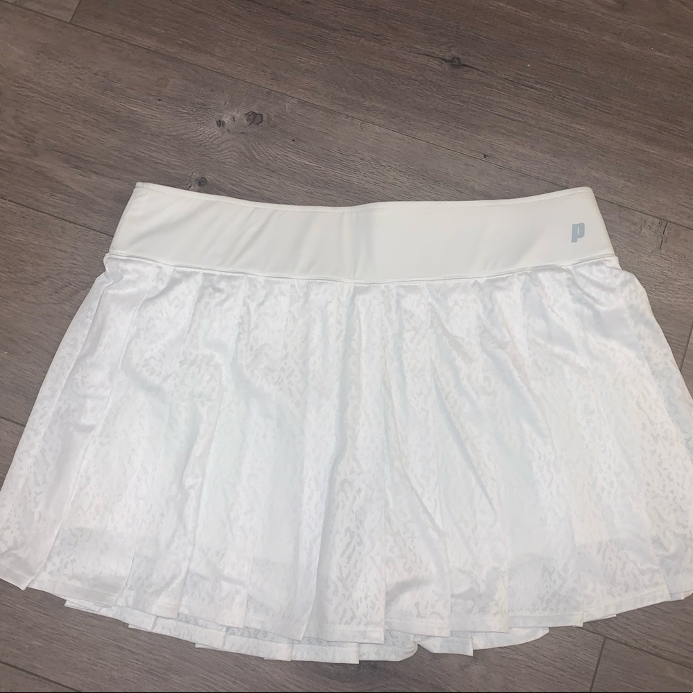NWOT Prince White xl Tennis skirt w/ built in shorts